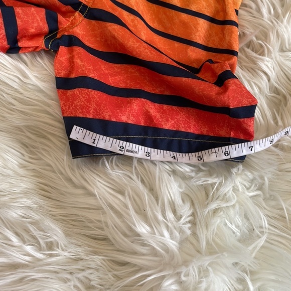 Kidgets orange yellow black striped boys swim trunks swimsuit board shorts SZ 2T - Picture 14 of 17